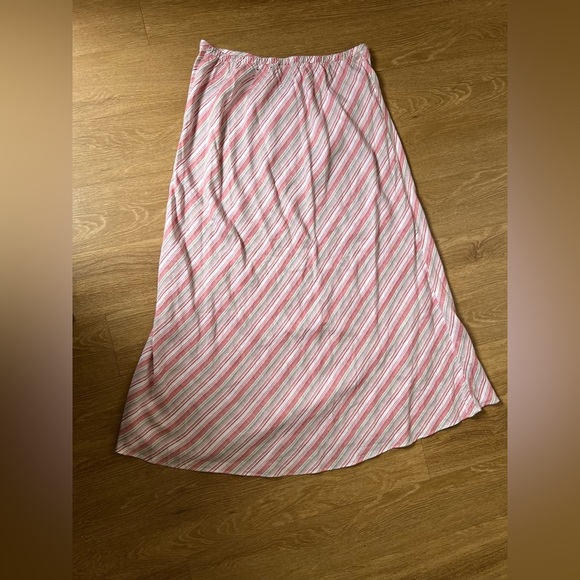 Lane Bryant Pink Striped A-Line Maxi Skirt - Picture 7 of 12